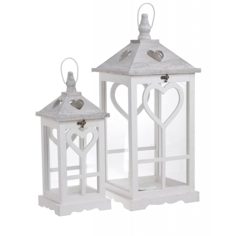 Drewniany lampion 2szt/kpl