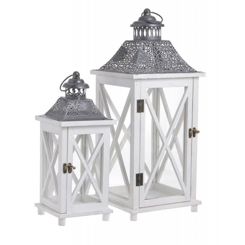 Drewniany lampion 2szt/kpl