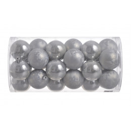 Bombki 5cm w tubie, 30szt...SILVER