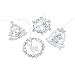 Ozdoby z drewna - wykrawanki 8szt-kpl..5,5-6cm