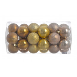 Bombki 5cm w tubie, 30szt...GOLD