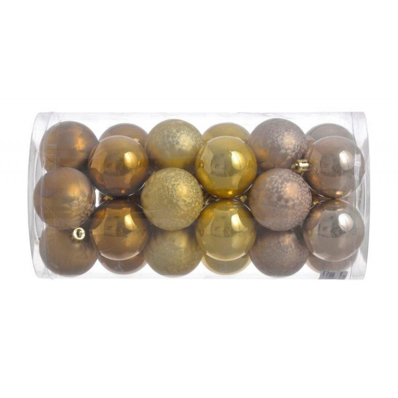 Bombki 5cm w tubie, 30szt...GOLD