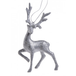 Renifer 16 cm zawieszka SILVER