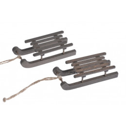 Saneczki drewniane 4szt-pacz..9x4x2,5cm