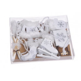 Zestaw SKI BOX..3-7cm, pcv 14x12x2cm WHITE 6szt/kpl