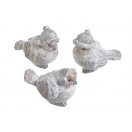 Ptak zimowy 5cmH...3 sztuki/kpl...WHITE