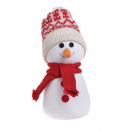 Bałwanek w rękawicach 22 cm - dekoracja świąteczna