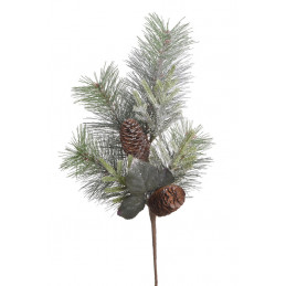 Gałązka iglasta z szyszkami -sztuczna roślina...42cm