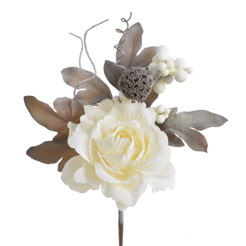 Róża koronkowa pik..25 cm - sztuczna roślina