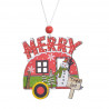 Drewniana zawieszka świąteczna 8cmL x 0,4cmW x 4,7cmH