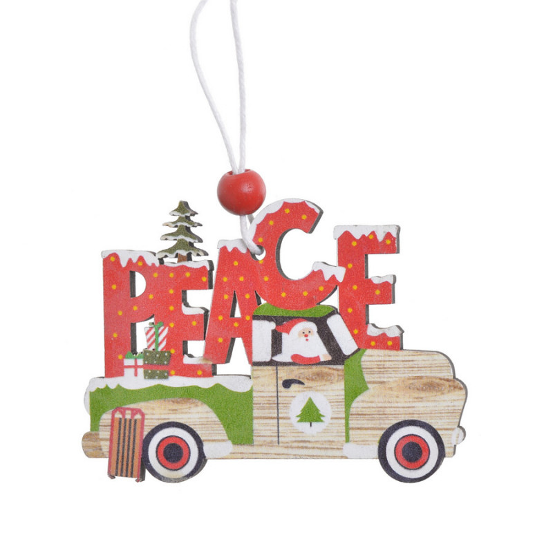 Drewniana zaw. świąteczna..8cmL x 0,4cmW x 5,5cmH