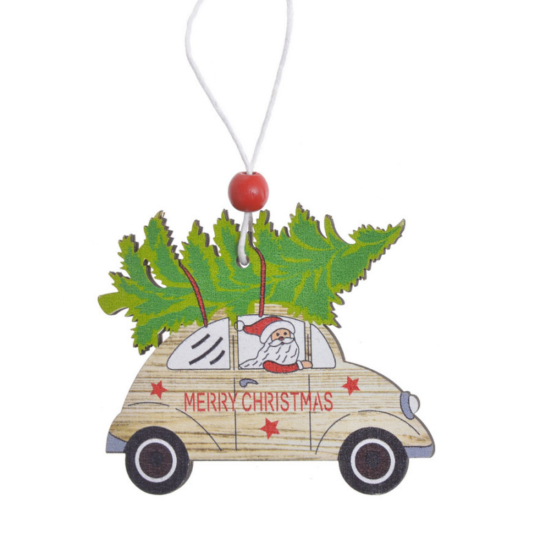 Drewniana zaw. świąteczna...7,5cmL x 0,4xmW x 6,5cmH