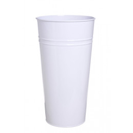 Wazon metalowy 19,3 x H 35,6 cm SHINY WHITE