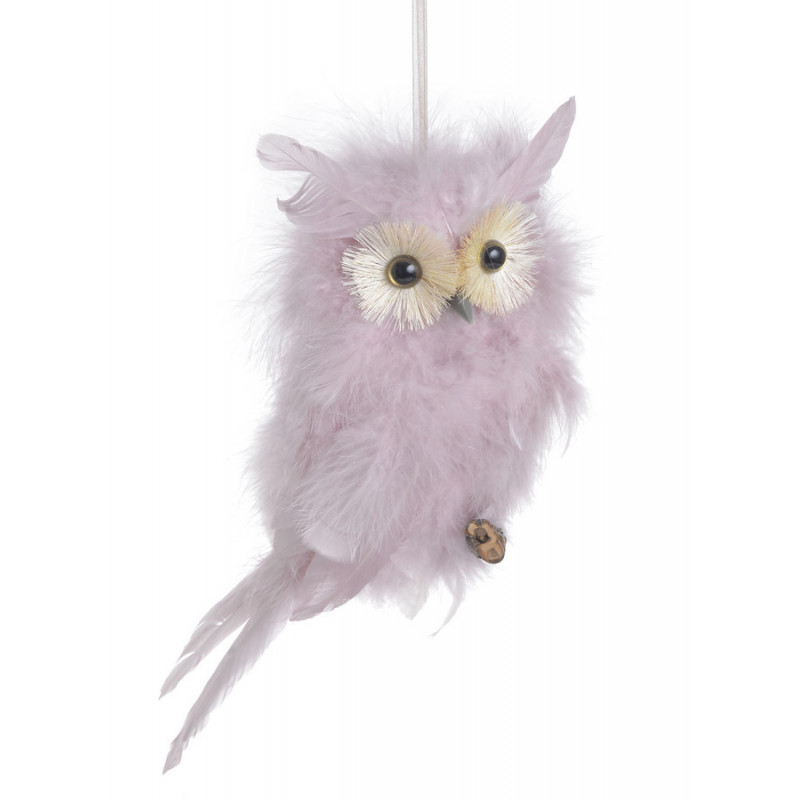 Sowa z piór..16 cm - artykuł dekoracyjny