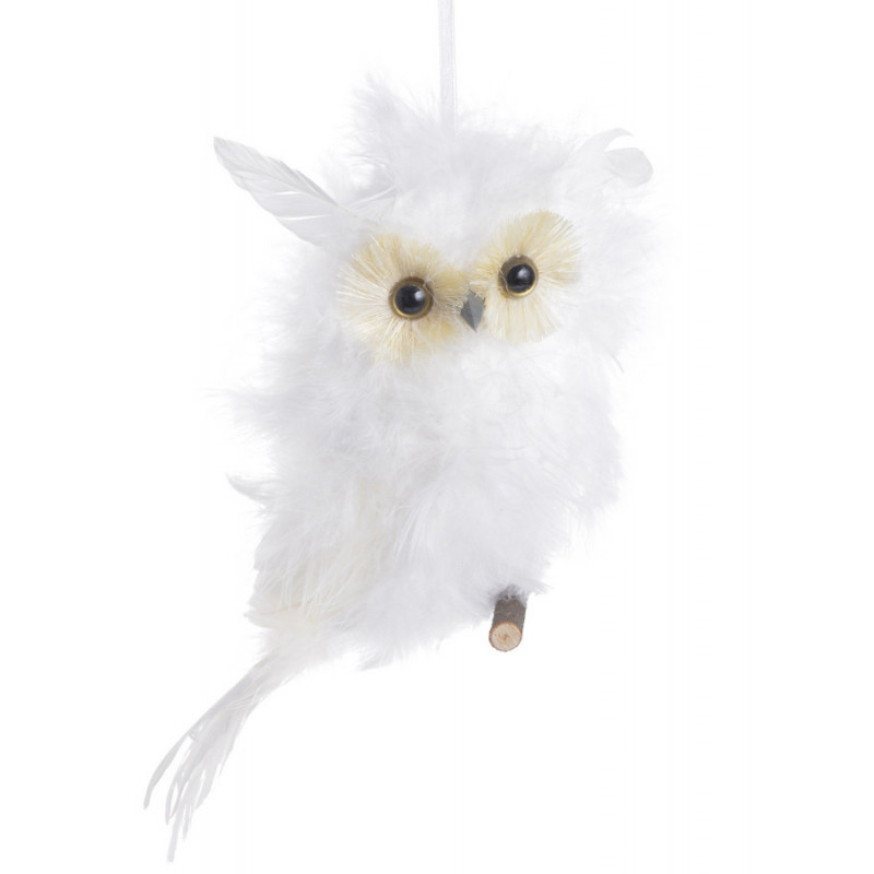 Sowa z piór..16 cm - artykuł dekoracyjny