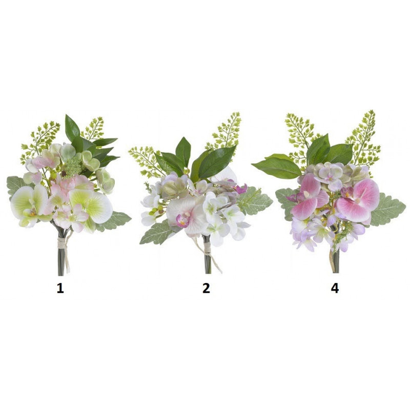 Bukiecik mieszany ze storczykiem 28cm - sztuczna roślina