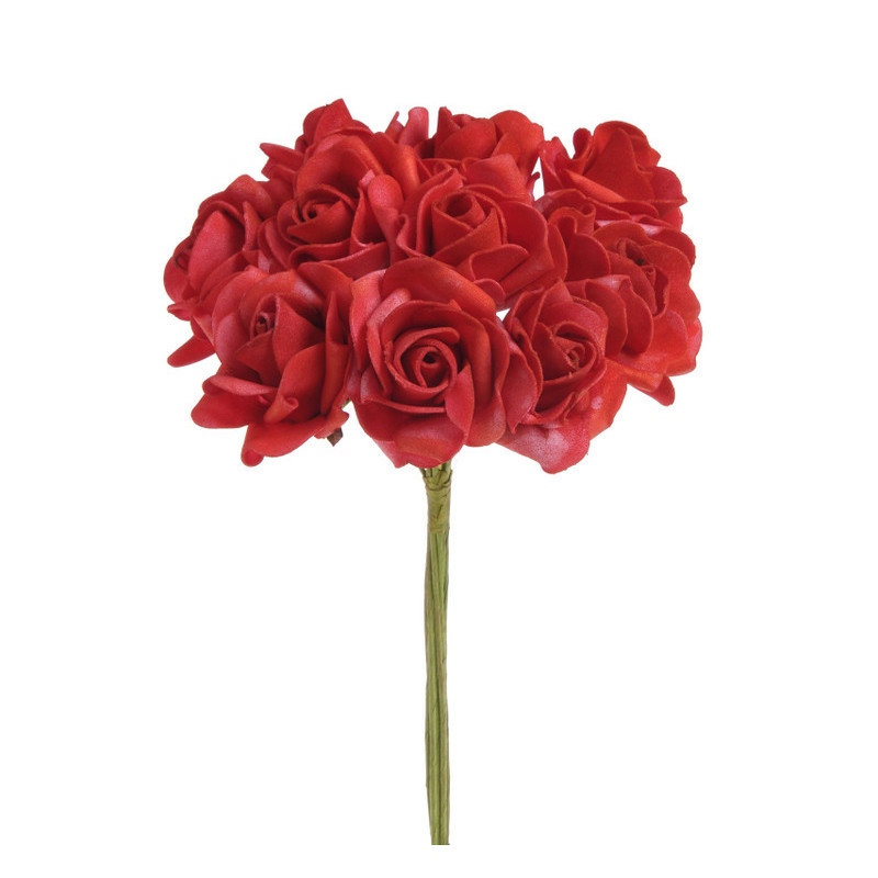 Bukiet róż piankowych x10, 24 cm
