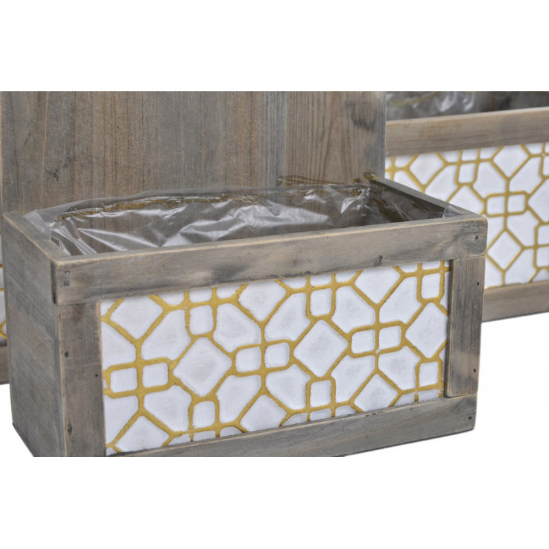 Osłonka skrzynka drewniana 3szt-kpl