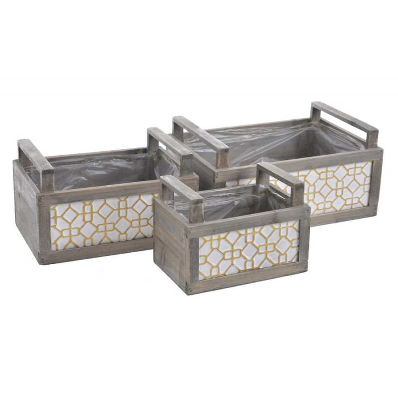 Osłonka skrzynka z uchwytami drewn. 3szt-kpl..