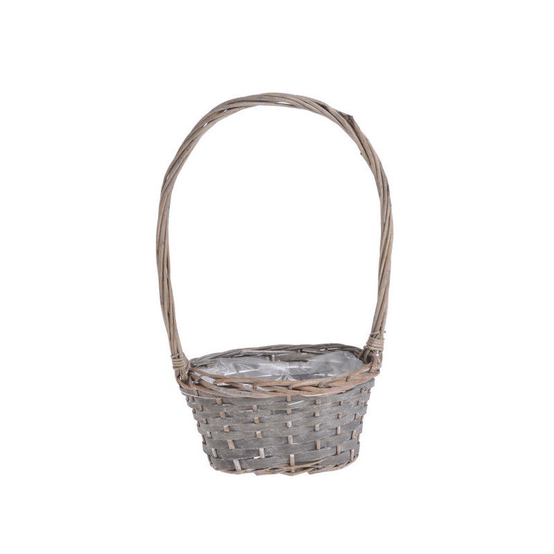 Koszyk owal z pałąkiem 26x15cm