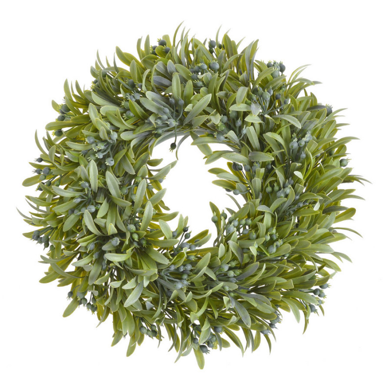 Wianek liściasty z pąkami 26 cm - art. dekoracyjny