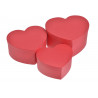 Pudełko serce 3szt..24x27x14cmH, 21x24x12cmH, 18x21x10cmH