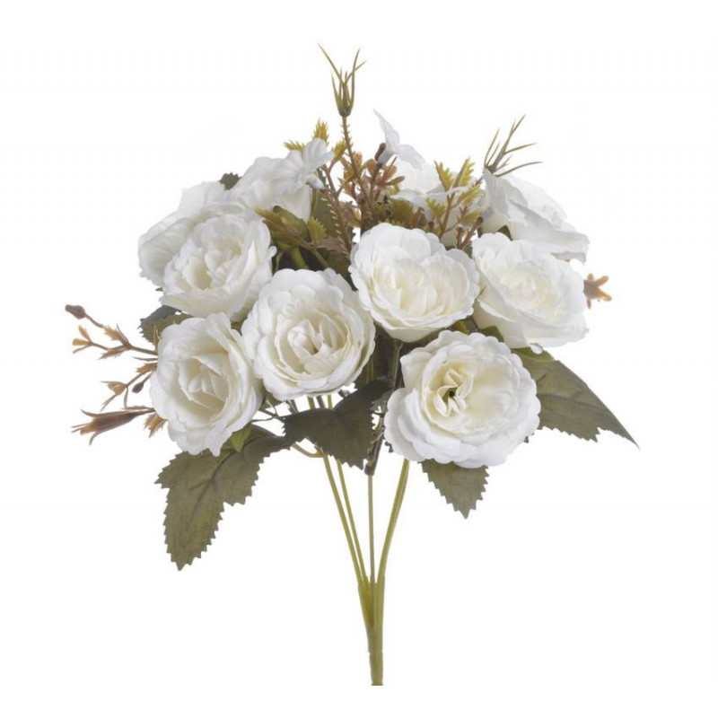 Bukiecik różyczek x10 28cm - sztuczna roślina