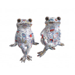 Żaba siedząca 12,5cm 2szt/kpl - art. dekoracyjny