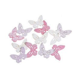 Drewniana wykrawanka - motyl 12szt pacz..4cm