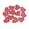 Drewniane serca w paczce, 12szt..4cmL x 0,2cmW x 3,5cmH