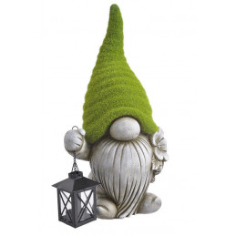 Krasnal z latarnią..16,5cmL x 26cmW x 43cmH