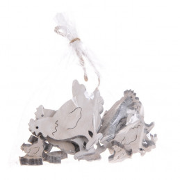 Kury wykrawane mix biało-szare...2,5-7cm...18szt/paczka