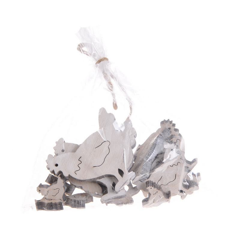 Kury wykrawane mix biało-szare...2,5-7cm...18szt/paczka