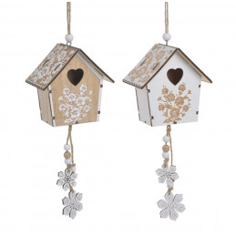 Drewniana zawieszka budka..9cmL x 6cmW x 22cmH