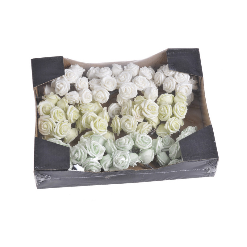 Różyczki 2,5cm 10szt-pęcz x 12..2,5cm - artykuł dekoracyjny