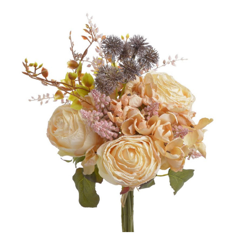 Bukiet mieszany z różą x3...38 cm -sztuczna roślina