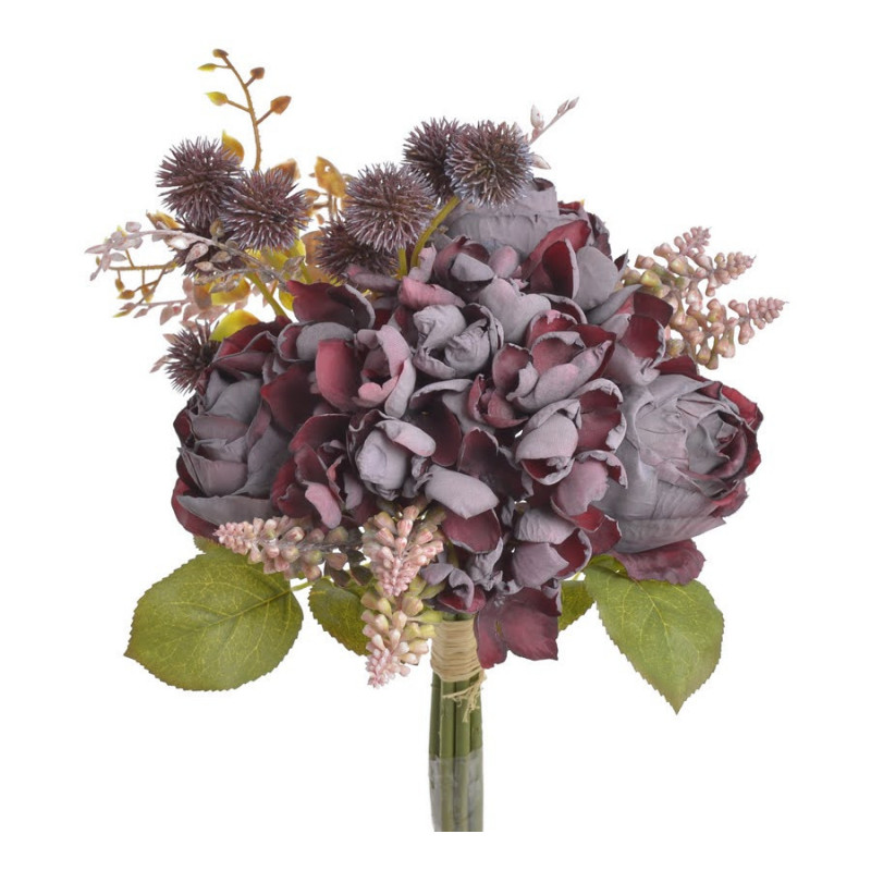 Bukiet mieszany z różą x3...38 cm -sztuczna roślina