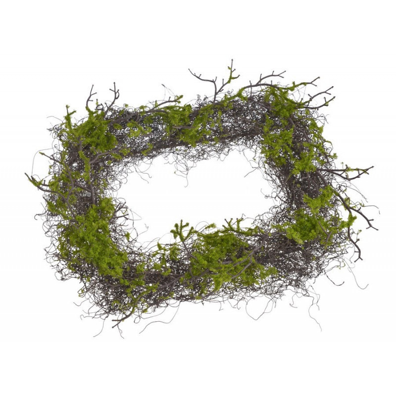 Ramka z mchem syntetycznym..48cmLx38cmH