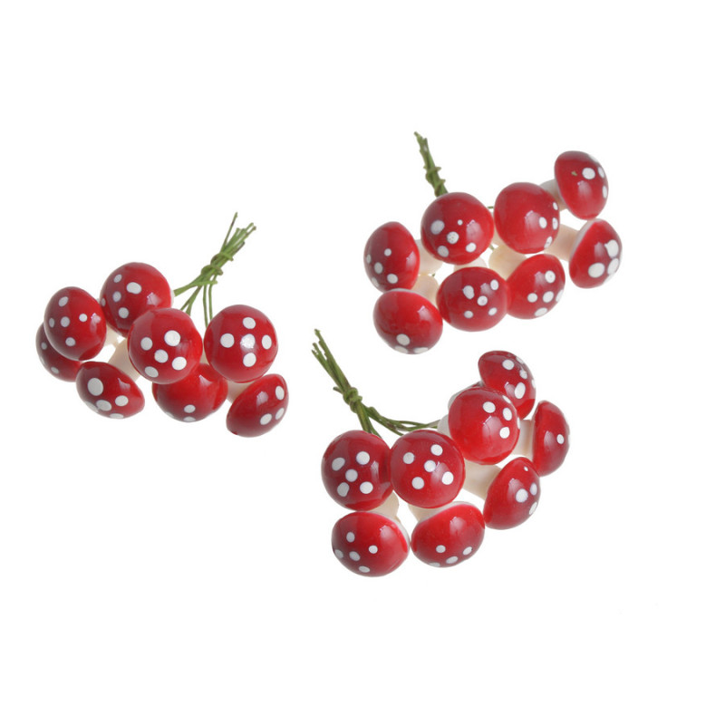 Sztuczne muchomory piki, 24szt-paczka...7cmH (2cmH