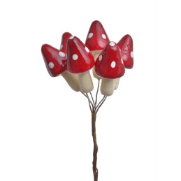 Sztuczne muchomorki 6szt-pęczek. x12pęczków.-paczka..13cmH