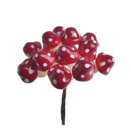 Sztuczne muchomorki 12sztuk-pęczek x12pęczków-paczka..3,5cm.-paczka..13cmH