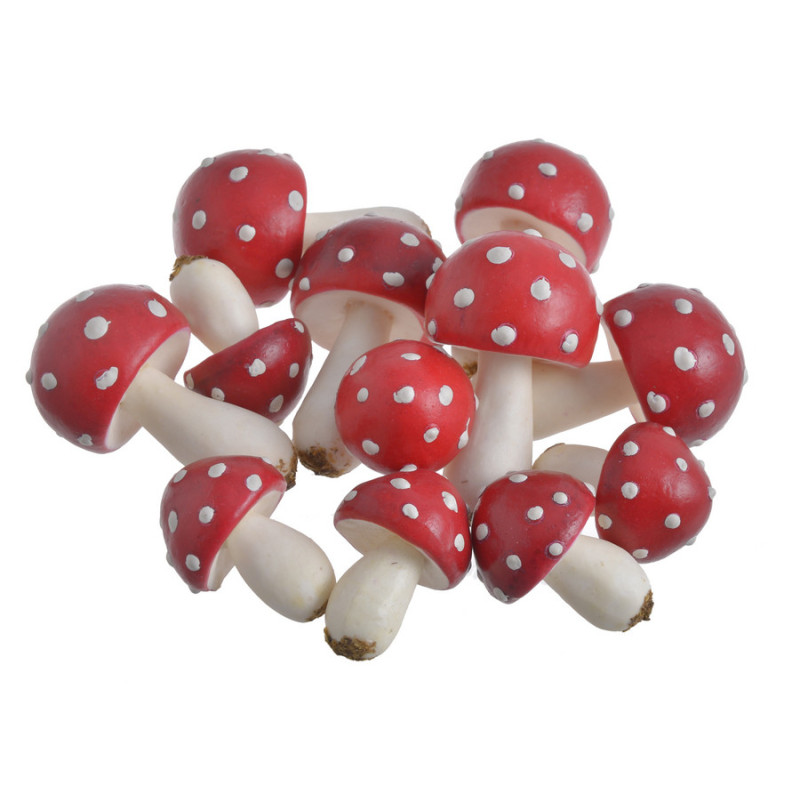 Sztuczne muchomorki...12szt/paczka