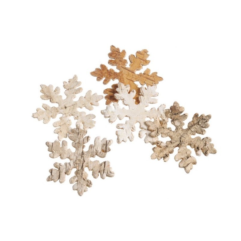 śnieżynki 6cm, 36szt-kart.-brzoza