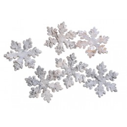 śnieżynki wybielane 6cm, 36szt-kart.-brzoza