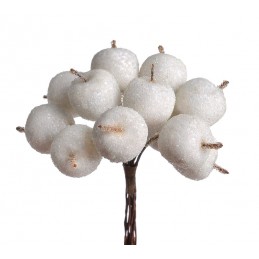 Jabłuszka w perełkach 12szt-pęcz. x12sztuk..11cm - dodatek do stroików