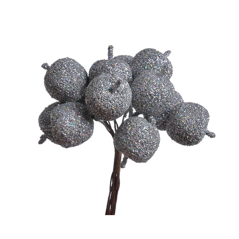 Jabłuszka w perełkach 12szt-pęcz. x12sztuk..11cm - dodatek do stroików