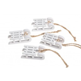 Saneczki drewniane 4szt-kpl..5cmL x 2cmW x 1,5cmH