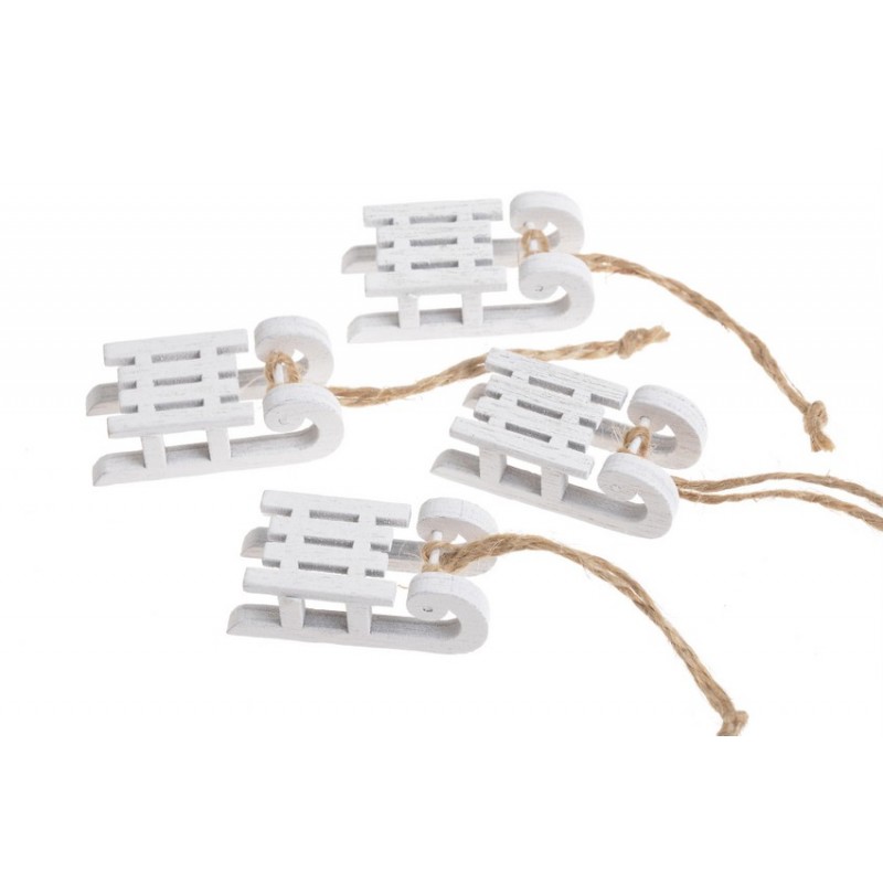 Saneczki drewniane 4szt-kpl..5cmL x 2cmW x 1,5cmH