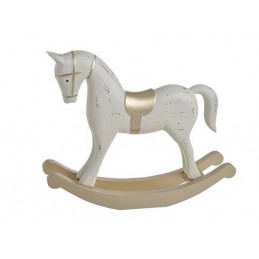 Drewniany konik na biegunach..50cmL