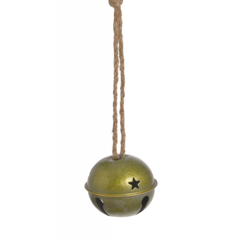 Metalowy dzwonek kula..(8cmØ x 7,5cmH) 21cmH